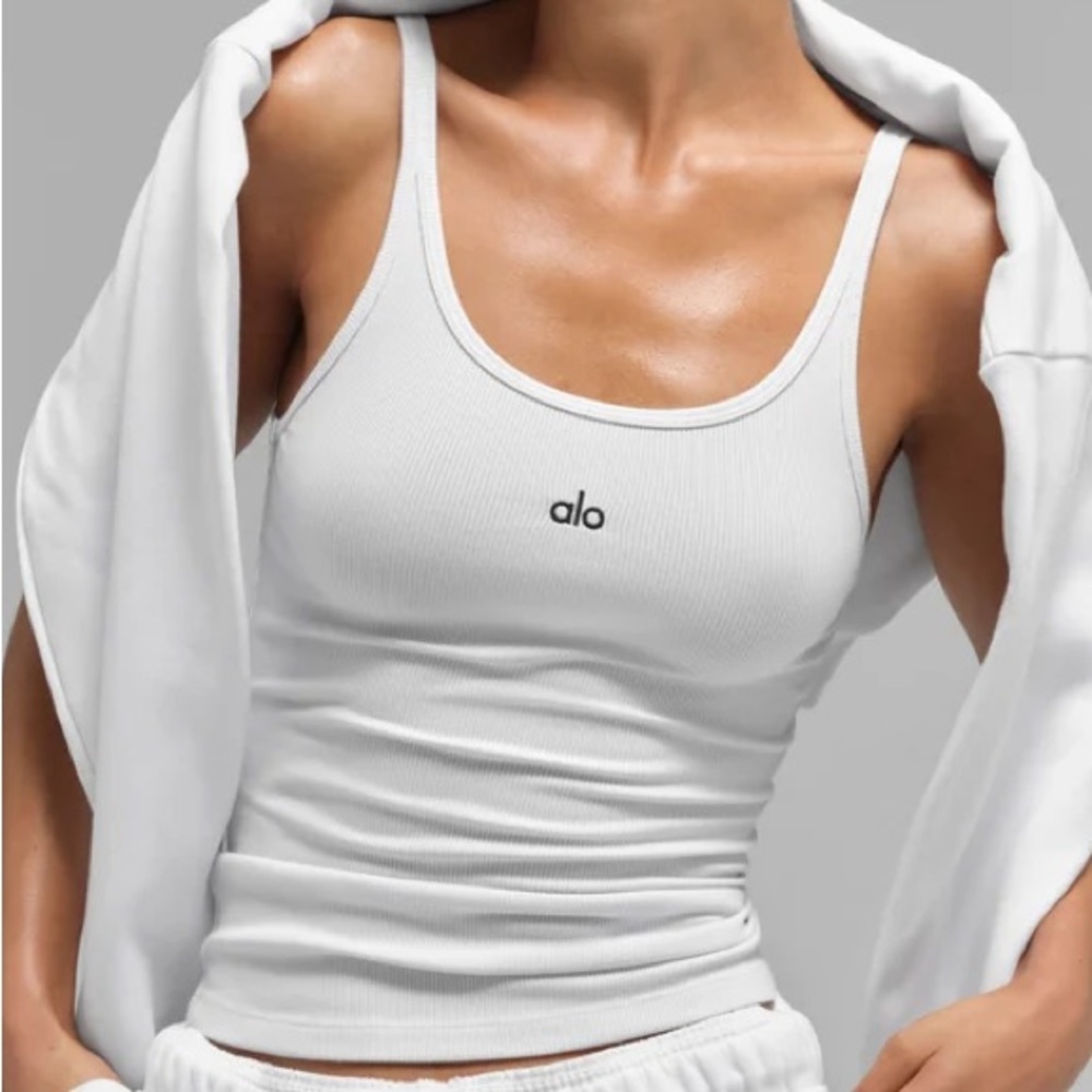 Alo Yoga Ribbed Prosper Tank White XS